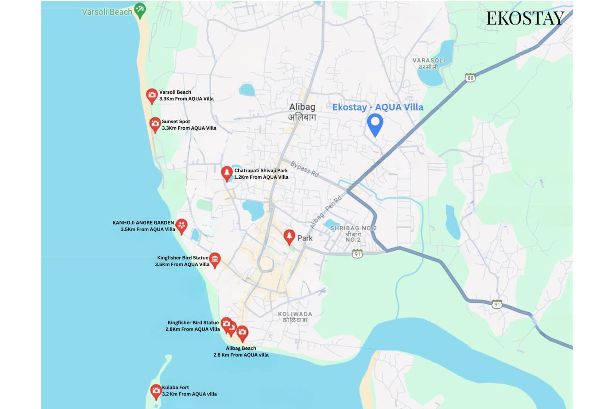 Ekostay - Aqua Villa Алибаг Екстериор снимка
